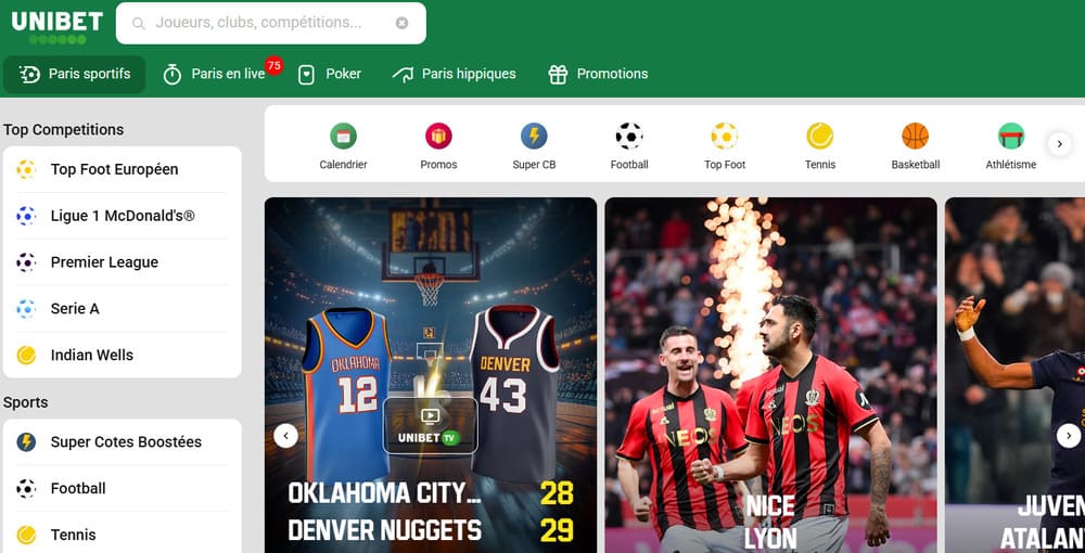 offre de paris sportifs du casino sans wager unibet france