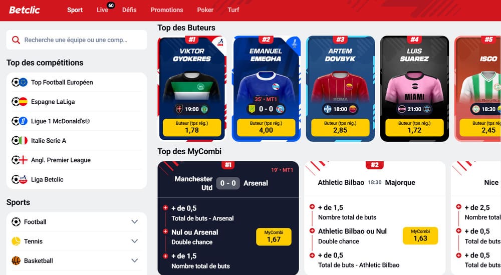 offre de jeux avec bonus sans wager de betclic france